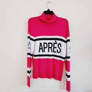 🏷Antonio Melani Apres Motif Sweater Bright Pink, Long-sleeve Turtleneck